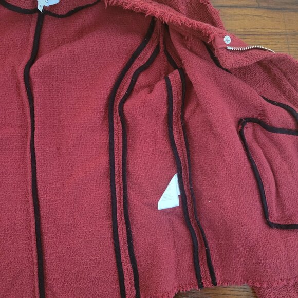 IRO Paris Agnette Red Tweed Blazer sz FR 40 Us 8 - Picture 7 of 9